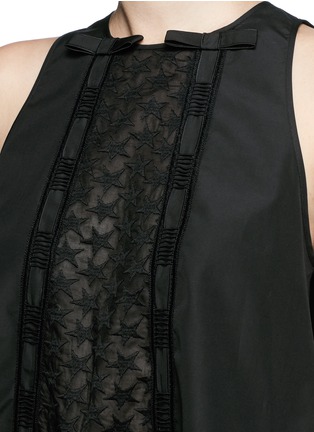 细节 - 点击放大 - GIAMBA - 五角星刺绣及蝴蝶结装饰A字形上衣