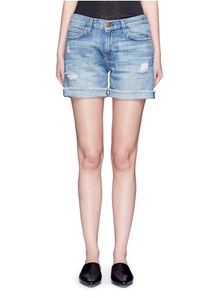 细节 - 点击放大 - CURRENT/ELLIOTT - THE BOYFRIEND磨破牛仔短裤