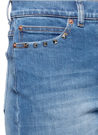 细节 - 点击放大 - VALENTINO GARAVANI - 'Rockstud Untitled 06' cropped straight jeans