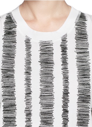 细节 - 点击放大 - 3.1 PHILLIP LIM - Silk chiffon sleeve sketch stripe top