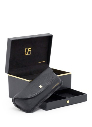 细节 - 点击放大 - LINDA FARROW - 弧形金属片装饰飞行员太阳眼镜