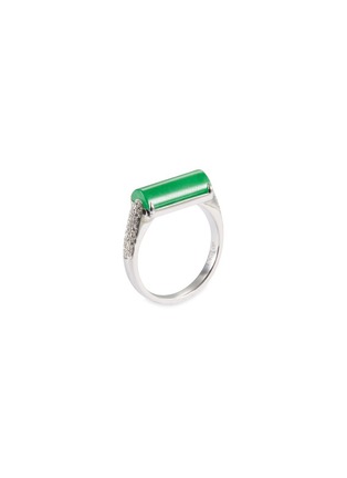 模特儿示范图 - 点击放大 - SAMUEL KUNG - Diamond jadeite 18k white gold ring