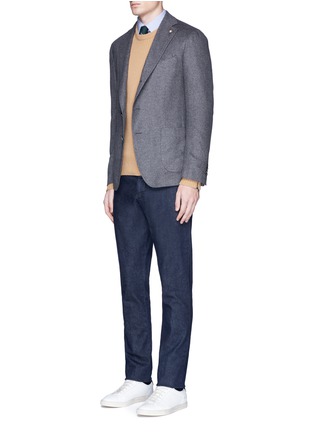 模特儿示范图 - 点击放大 - LARDINI - 混色丝混羊绒西服外套