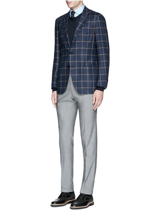 模特儿示范图 - 点击放大 - LARDINI - 单色混棉衬衫