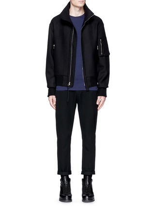 模特儿示范图 - 点击放大 - NEIL BARRETT - 拼色纯棉T恤