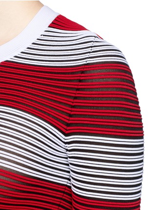 细节 - 点击放大 - ALEXANDERWANG - 凹凸条纹修身上衣