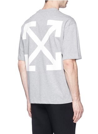 背面 - 点击放大 - MONCLER - x OFF-WHITE交叉箭头图案针织衣领T恤