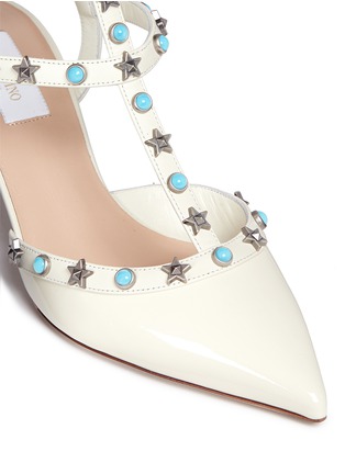 细节 - 点击放大 - VALENTINO GARAVANI - 星形铆钉珠饰罗马款高跟鞋