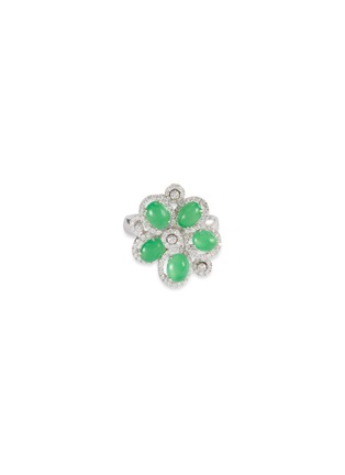 首图 - 点击放大 - SAMUEL KUNG - Diamond jade 18k white gold floral ring