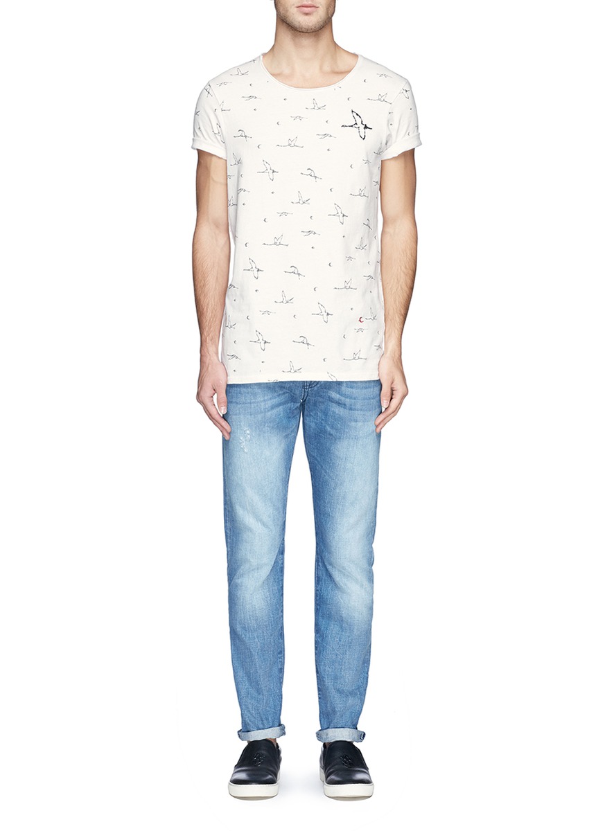 scotch & soda - 飞鸟印花t恤 - 特卖 | 白色 短袖 t恤 | 男装 | lane