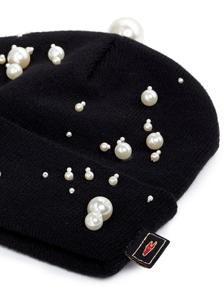 细节 - 点击放大 - PIERS ATKINSON - 人造珍珠点缀针织帽