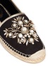 细节 - 点击放大 - RENÉ CAOVILLA - 仿水晶人造珍珠装饰麻编便鞋