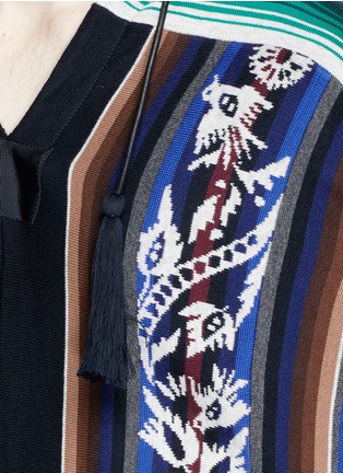 细节 - 点击放大 - SACAI - 民族条纹流苏针织上衣