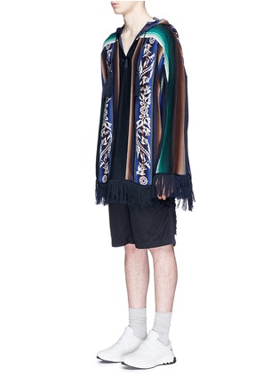 正面 -点击放大 - SACAI - 民族条纹流苏针织上衣