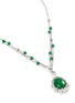 模特儿示范图 - 点击放大 - SAMUEL KUNG - Diamond jade 18k gold pendant necklace