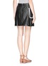 背面 - 点击放大 - THEORY - 'Strailia' contrast binding leather skirt