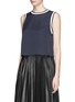 正面 -点击放大 - THEORY - 'Bonda' silk cropped tank top 