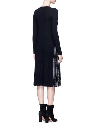 背面 - 点击放大 - MO&CO. EDITION 10 - 拼接设计羊毛针织连衣裙