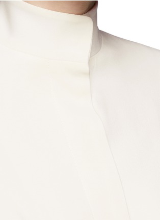 细节 - 点击放大 - ALEXANDER MCQUEEN - A字剪裁绉绸外套