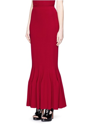 正面 - 点击放大 - ALAÏA - 竖纹鱼尾弹力半身长裙