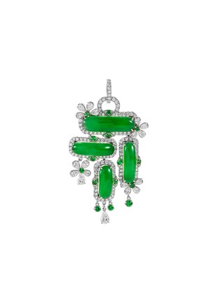 首图 - 点击放大 - SAMUEL KUNG - Diamond jade 18k white gold pendant