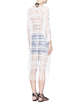 背面 - 点击放大 - ANNA KOSTUROVA - 流苏钩编纯棉外套