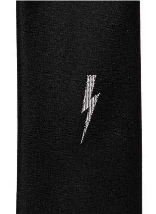 细节 - 点击放大 - NEIL BARRETT - 闪电图案真丝领带