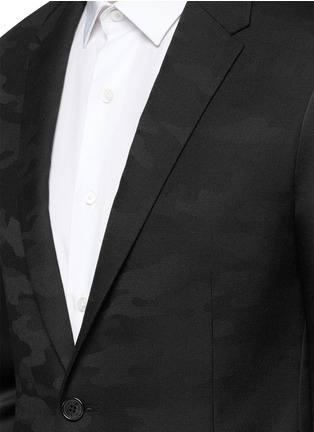 细节 - 点击放大 - NEIL BARRETT - 缎面拼贴迷彩羊毛西服外套