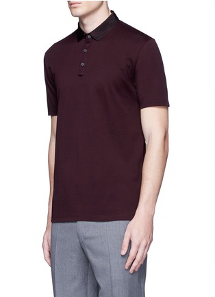 正面 -点击放大 - LANVIN - 缎面翻领单色纯棉polo衫