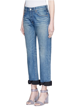 正面 - 点击放大 - TU ES MON TRÉSOR - Boyfriend款蝴蝶结饰牛仔裤