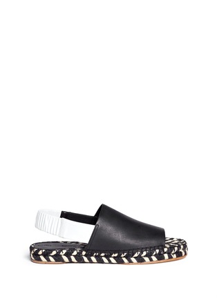 首图 - 点击放大 - PROENZA SCHOULER - 拼色真皮草织凉鞋