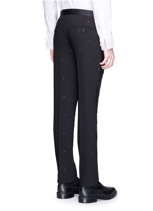 背面 - 点击放大 - NEIL BARRETT - 十字星提花初剪羊毛直脚裤