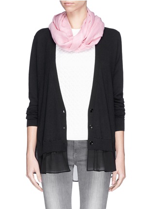 模特儿示范图 - 点击放大 - I.S. STUDIO - Cashmere weave scarf