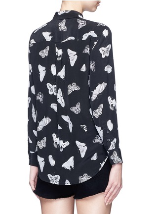 背面 - 点击放大 - EQUIPMENT - Slim Signature蝴蝶印花真丝衬衫