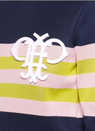 细节 - 点击放大 - EMILIO PUCCI - 品牌标志拼贴条纹高领针织衫