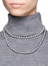 模特儿示范图 - 点击放大 - KENNETH JAY LANE - 玻璃珍珠项链