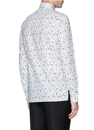 背面 - 点击放大 - LANVIN - 足印图案纯棉修身衬衫