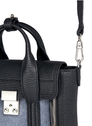 细节 - 点击放大 - 3.1 PHILLIP LIM - PASHLI迷你牛仔布拼接真皮斜挎包