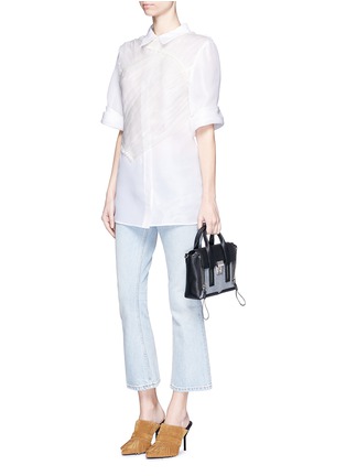  - 3.1 PHILLIP LIM - PASHLI迷你牛仔布拼接真皮斜挎包