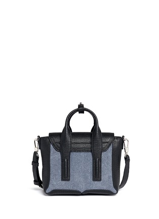 背面 - 点击放大 - 3.1 PHILLIP LIM - PASHLI迷你牛仔布拼接真皮斜挎包