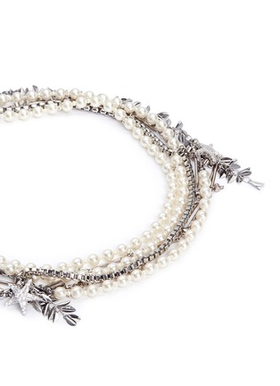 细节 - 点击放大 - VENNA - 叶穗拼人造珍珠项链