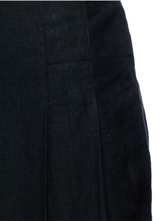 细节 - 点击放大 - HAIDER ACKERMANN - 褶皱质感高腰亚麻长裤