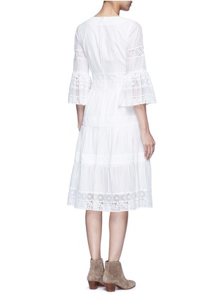 背面 - 点击放大 - TEMPERLEY LONDON - Desmonda蕾丝拼接纯棉连衣裙
