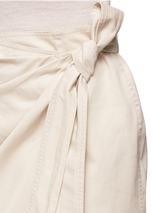 细节 - 点击放大 - ISABEL MARANT ÉTOILE - OLGA包裹式纯棉半身裙