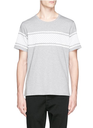 首图 - 点击放大 - DENHAM - 'Bolt Stripe' print cotton T-shirt