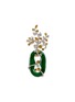 首图 - 点击放大 - SAMUEL KUNG - Diamond jade 18k gold leaf hoop pendant