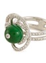 细节 - 点击放大 - SAMUEL KUNG - Diamond jade 18k white gold ring