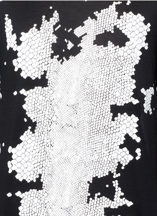 细节 - 点击放大 - LANVIN - Snake print cotton T-shirt