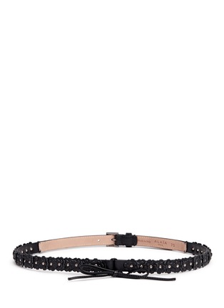 首图 - 点击放大 - ALAÏA - 立体花朵拼贴皮革细腰带