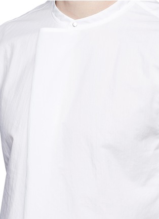 细节 - 点击放大 - ACNE STUDIOS - 中式衣领棉混丝衬衫